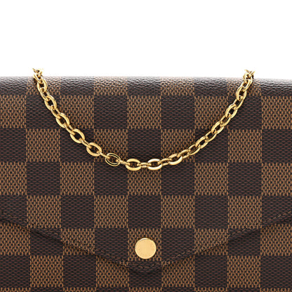 Louis Vuitton Damier Ebene Pochette Felicie Chain Wallet 10 of 10