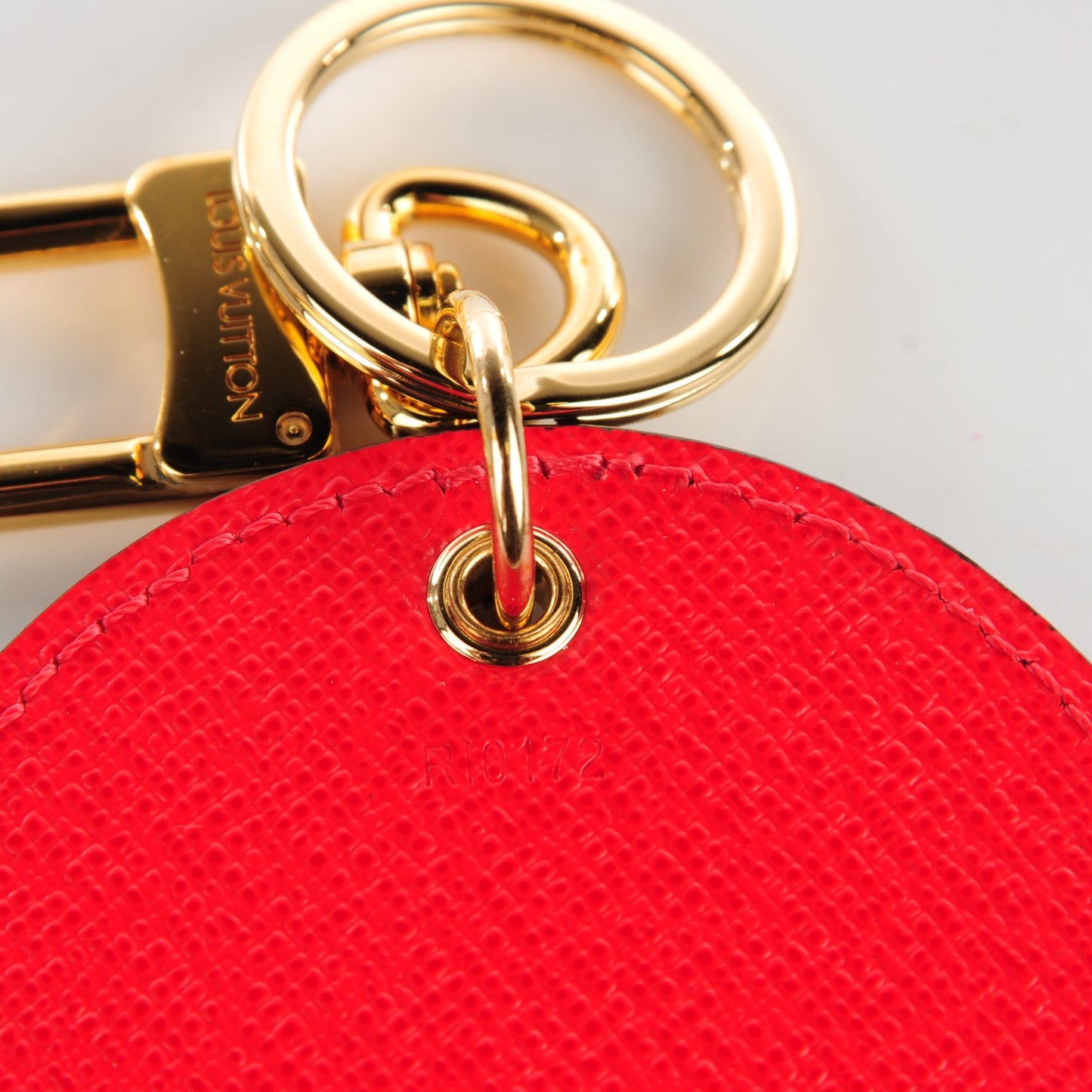 Monogram Kusama Pumpkin Dots Key Holder Red