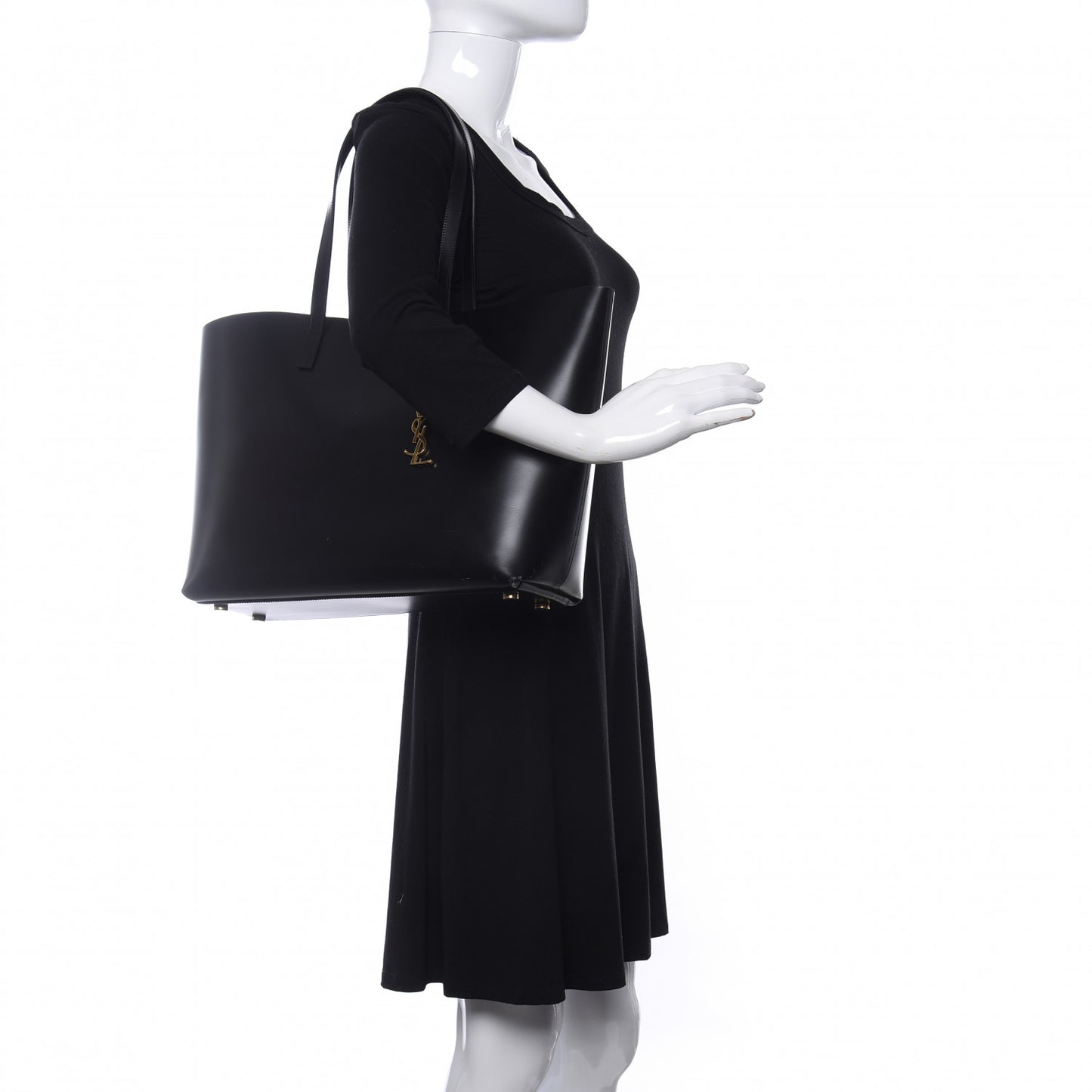 Calfskin Classic Monogram Double Face Tote Black