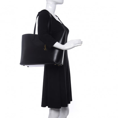 Saint Laurent Calfskin Classic Monogram Double Face Tote Black 2 of 10