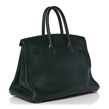 Hermes Gulliver Birkin 35 Vert Fonce 3 of 31