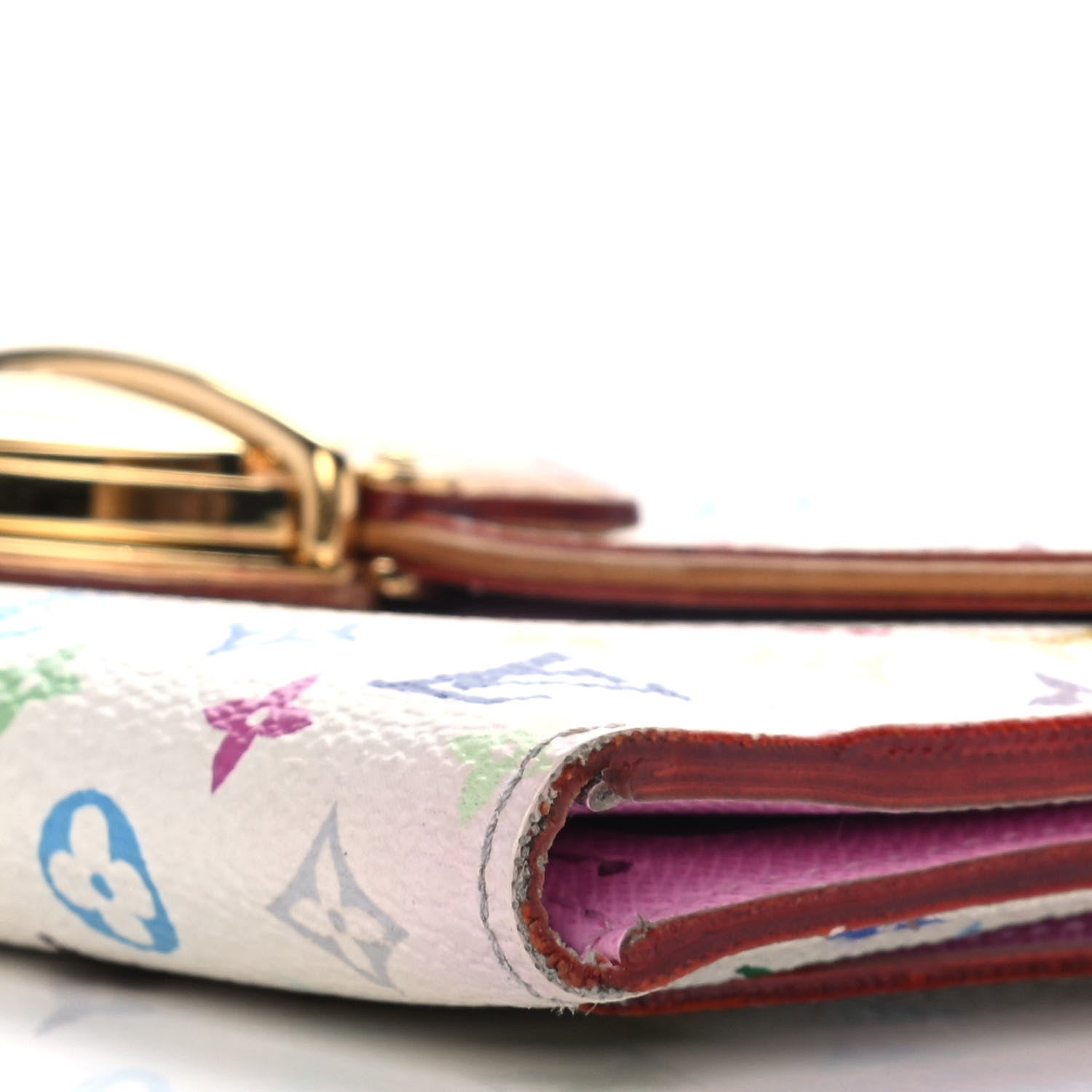Louis Vuitton Monogram Multicolor Eugenie Wallet White Litchi 6 of 15