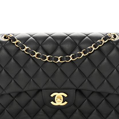 Chanel Lambskin Quilted Medium Double Flap Black 7 of 16