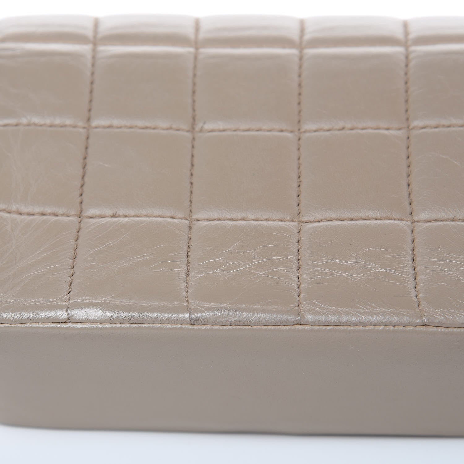 Chanel Lambskin Extra Mini Chocolate Bar Pearl Chain Flap Beige 12 of 14