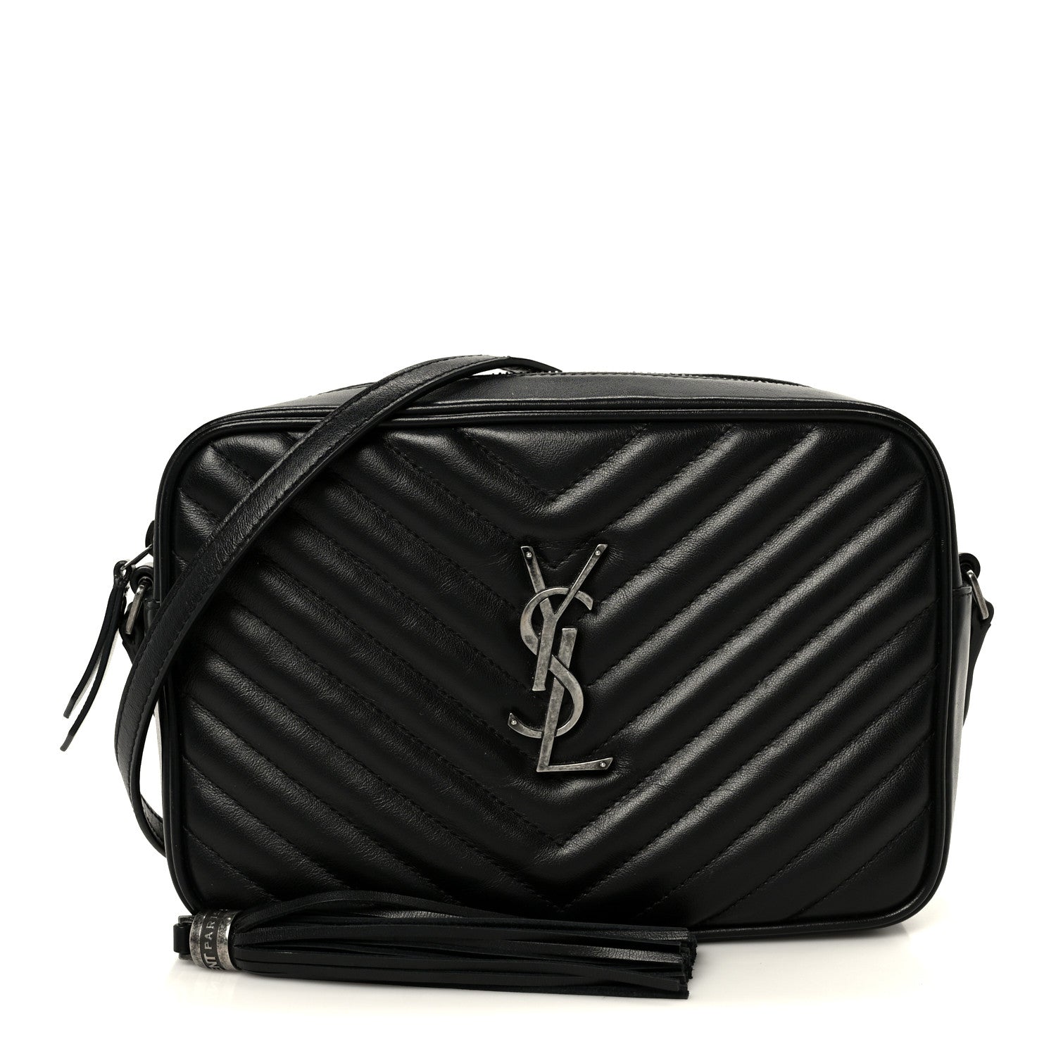 Saint Laurent Calfskin Matelasse Monogram Lou Camera Bag Black 1 of 10