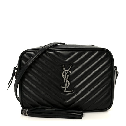 Saint Laurent Calfskin Matelasse Monogram Lou Camera Bag Black 1 of 10