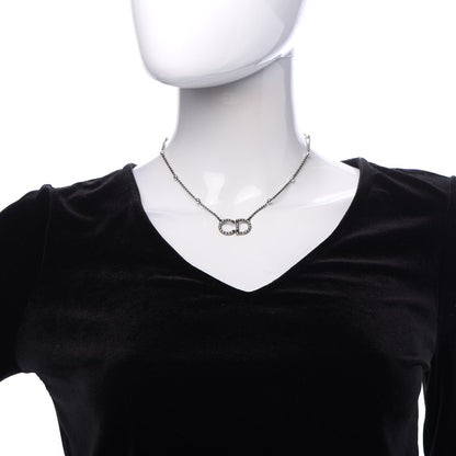 Christian Dior Metal Logo CD Necklace Ruthenium 2 of 6