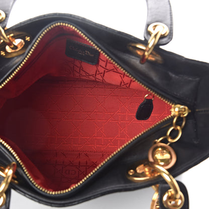 Christian Dior Lambskin Cannage Medium Lady Dior Black 5 of 11
