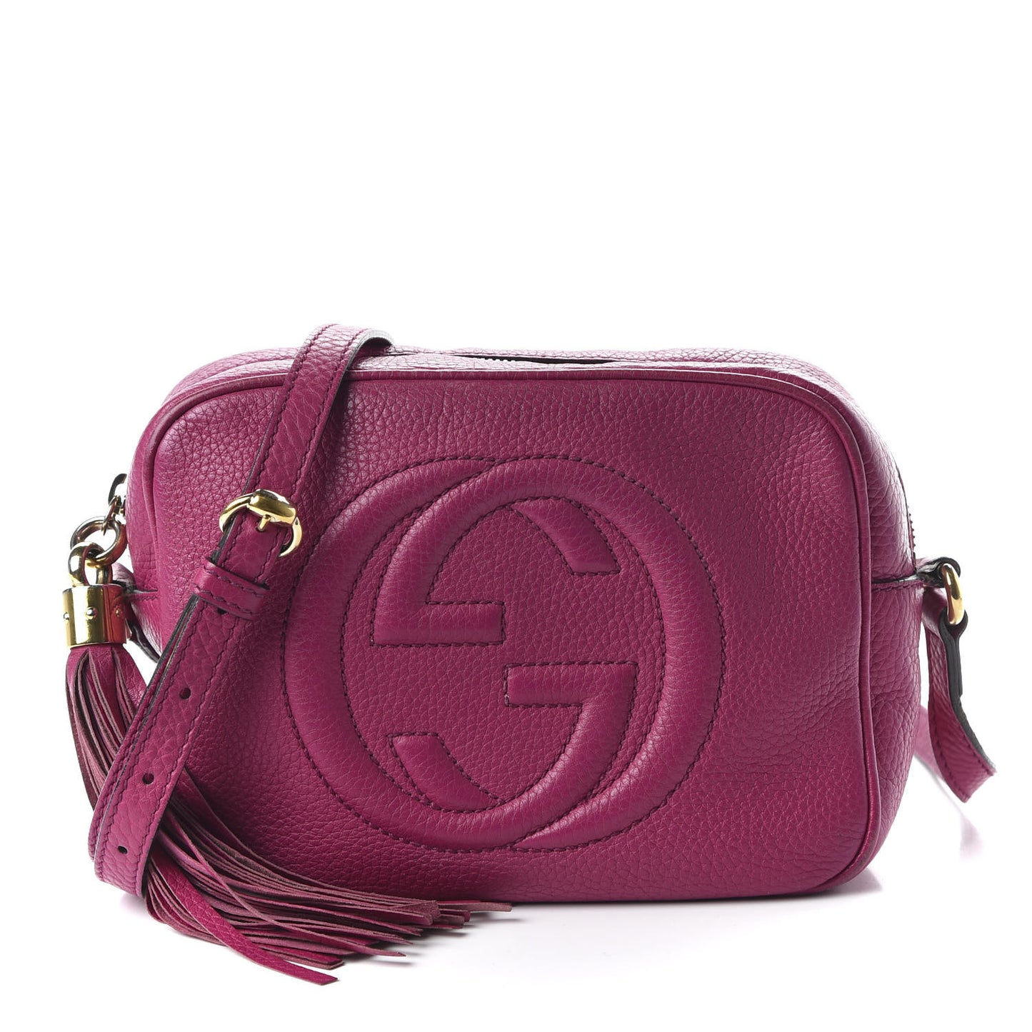 Pebbled Calfskin Small Soho Disco Bag Peonia Flower