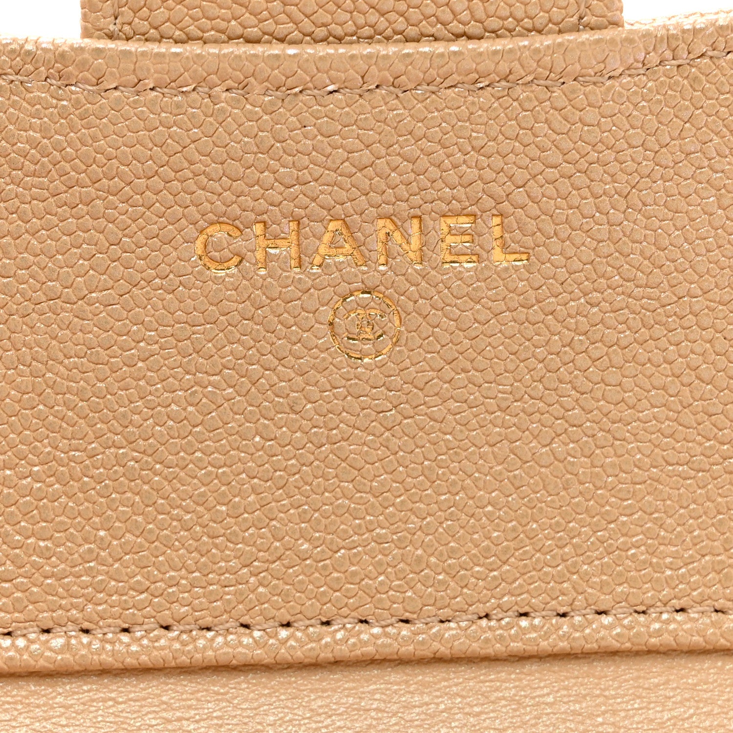 Chanel Iridescent Caviar Quilted Compact Flap Wallet Beige 6 of 7