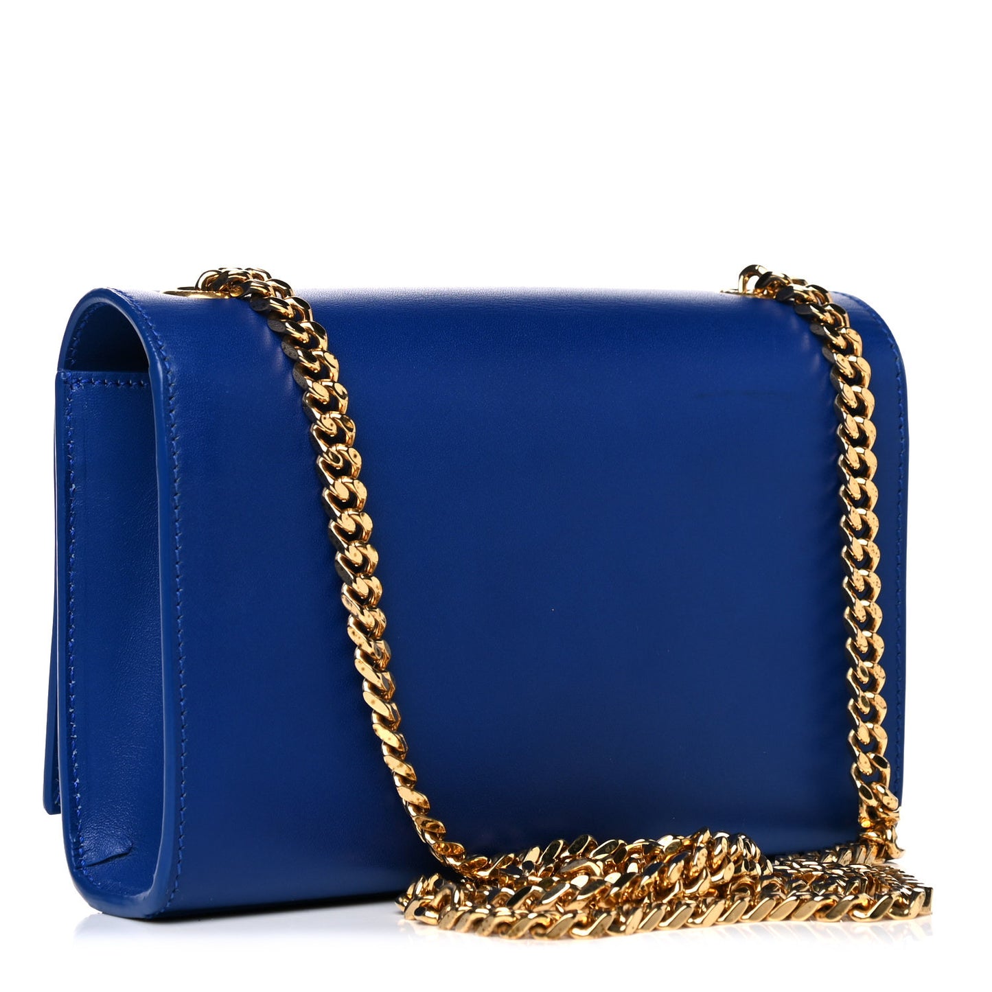Calfskin Small Classic Monogram Kate Tassel Satchel Royal Blue