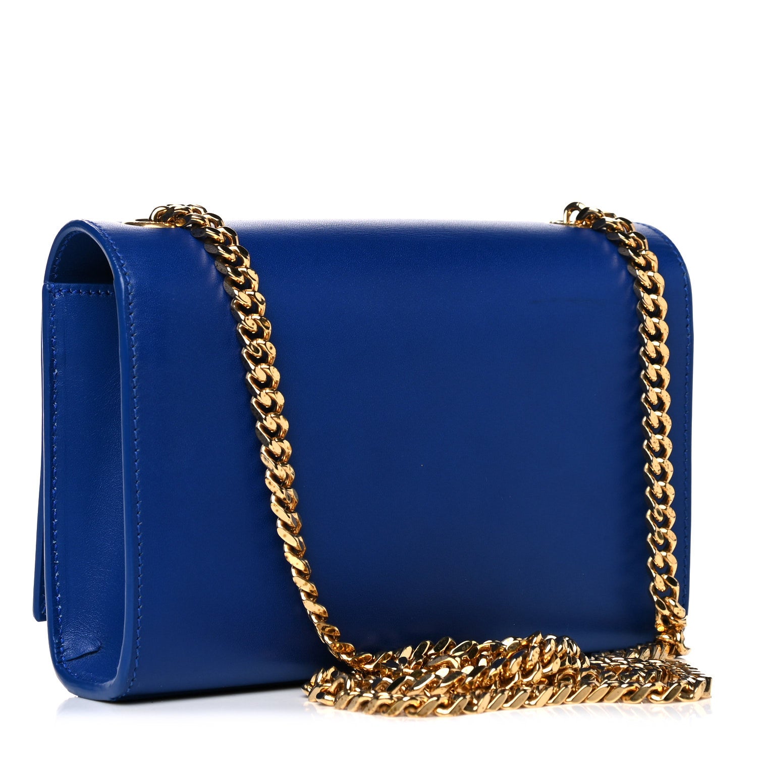 Saint Laurent Calfskin Small Classic Monogram Kate Tassel Satchel Royal Blue 3 of 16