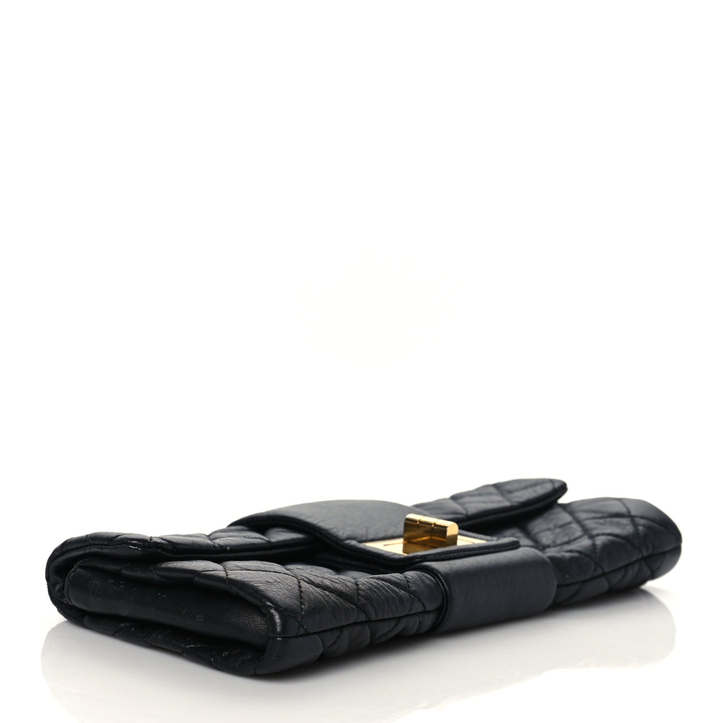 Sheepskin Mademoiselle Clutch Black