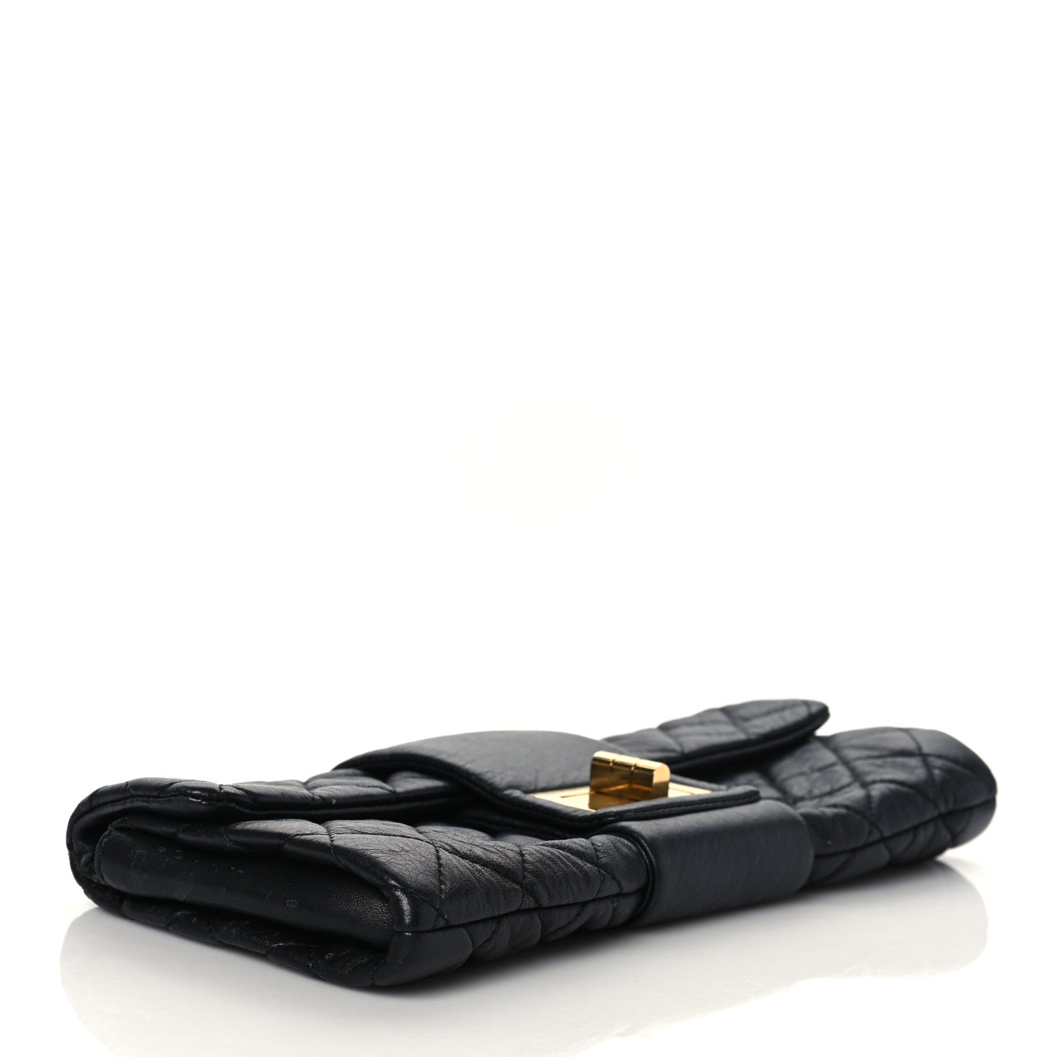 Chanel Sheepskin Mademoiselle Clutch Black 4 of 10