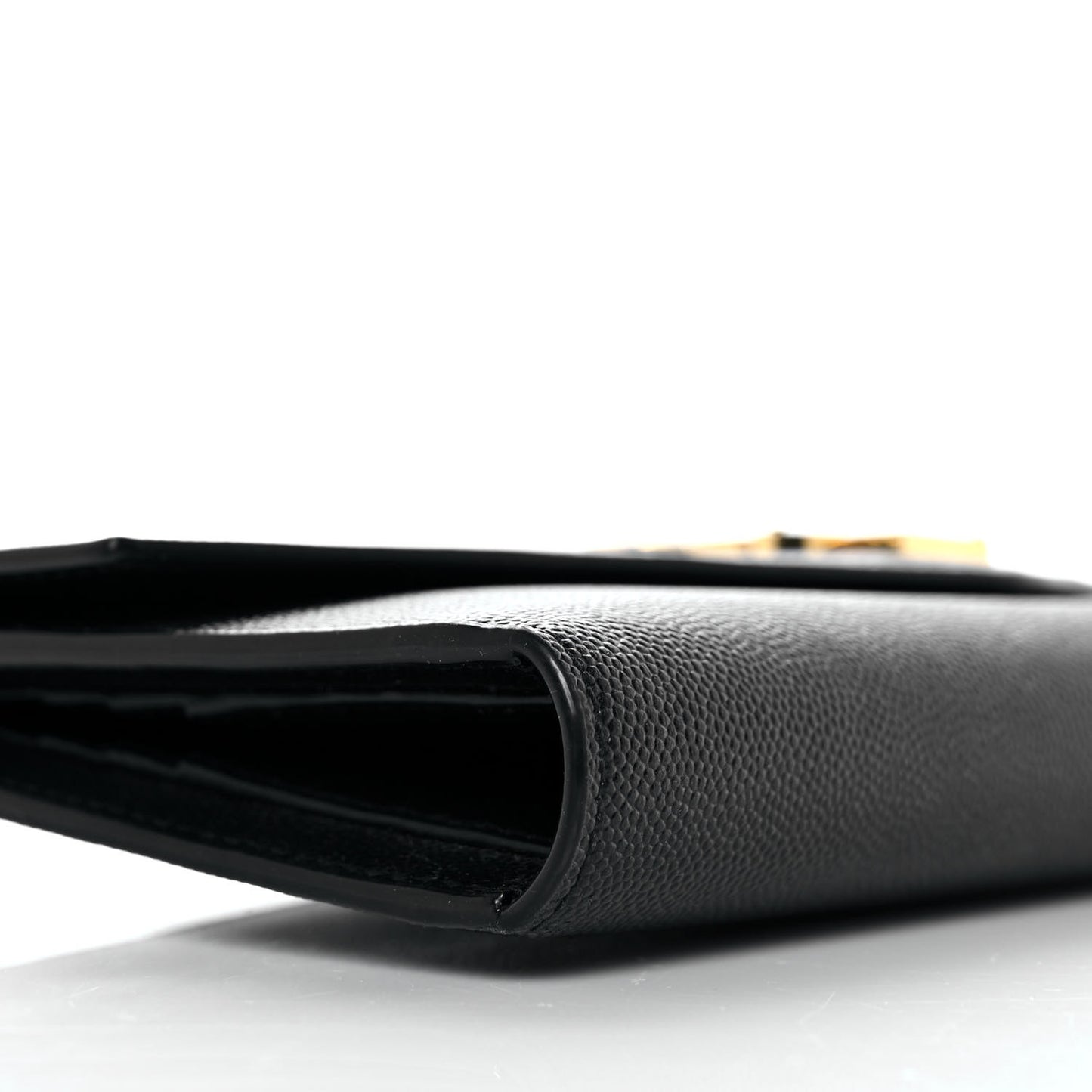 Grain De Poudre Embossed Monogram Uptown Large Wallet Black