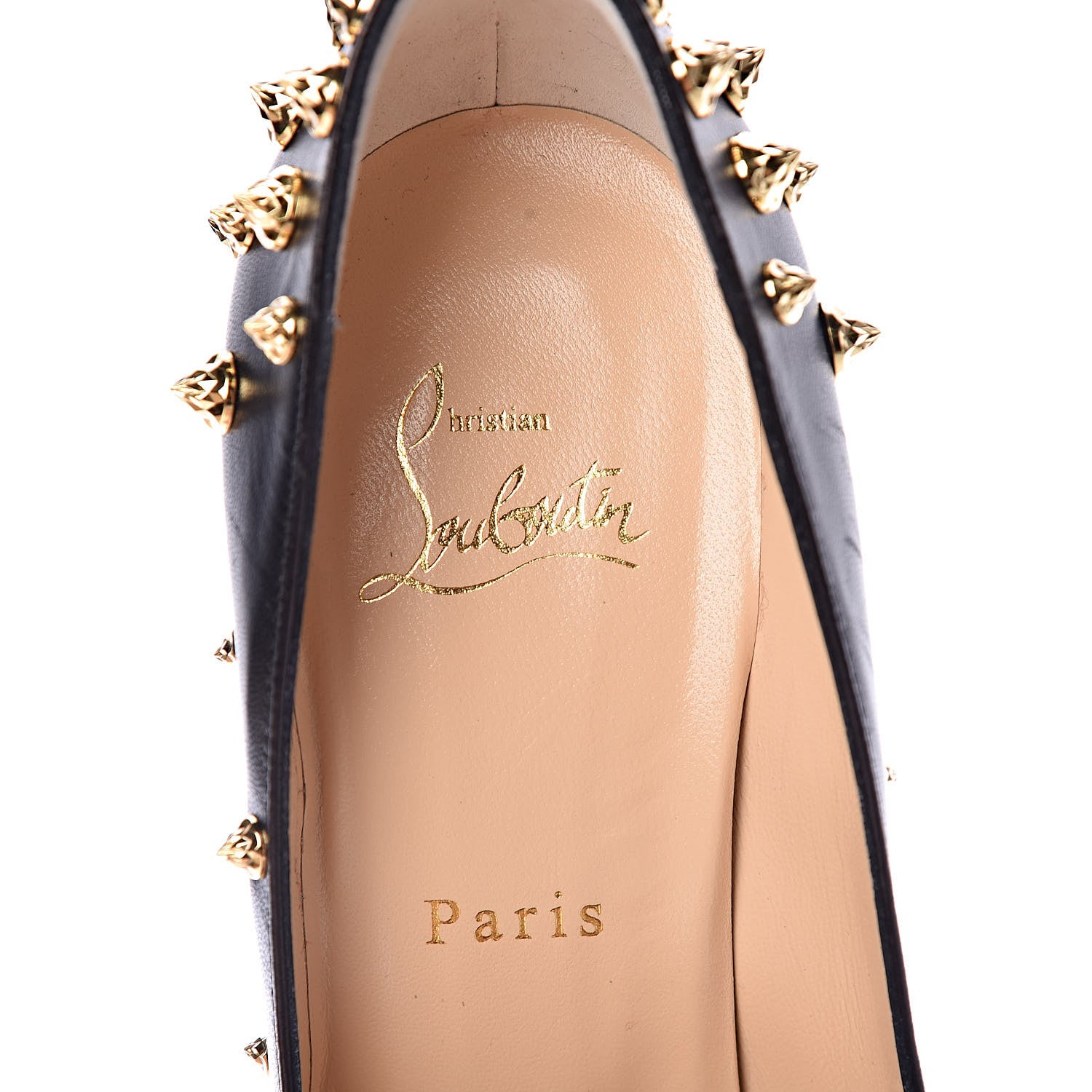Christian Louboutin Shiny Nappa Studded Aimantaclou 100 Pumps 38.5 Black 7 of 8