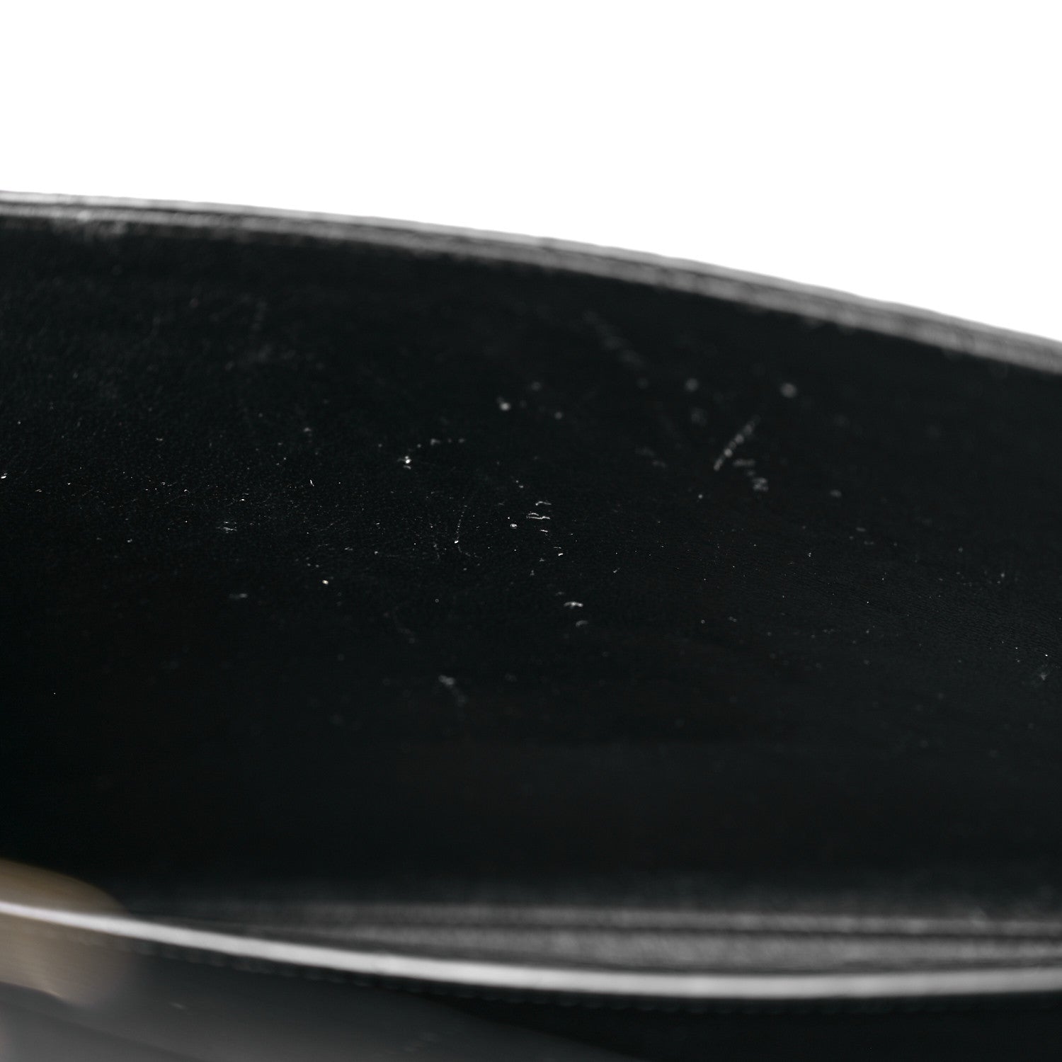Saint Laurent Calfskin Crocodile Embossed Medium Classic Monogram Cassandra Top Handle Black 14 of 19