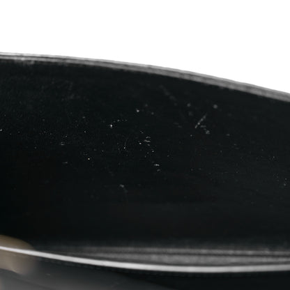 Saint Laurent Calfskin Crocodile Embossed Medium Classic Monogram Cassandra Top Handle Black 14 of 19