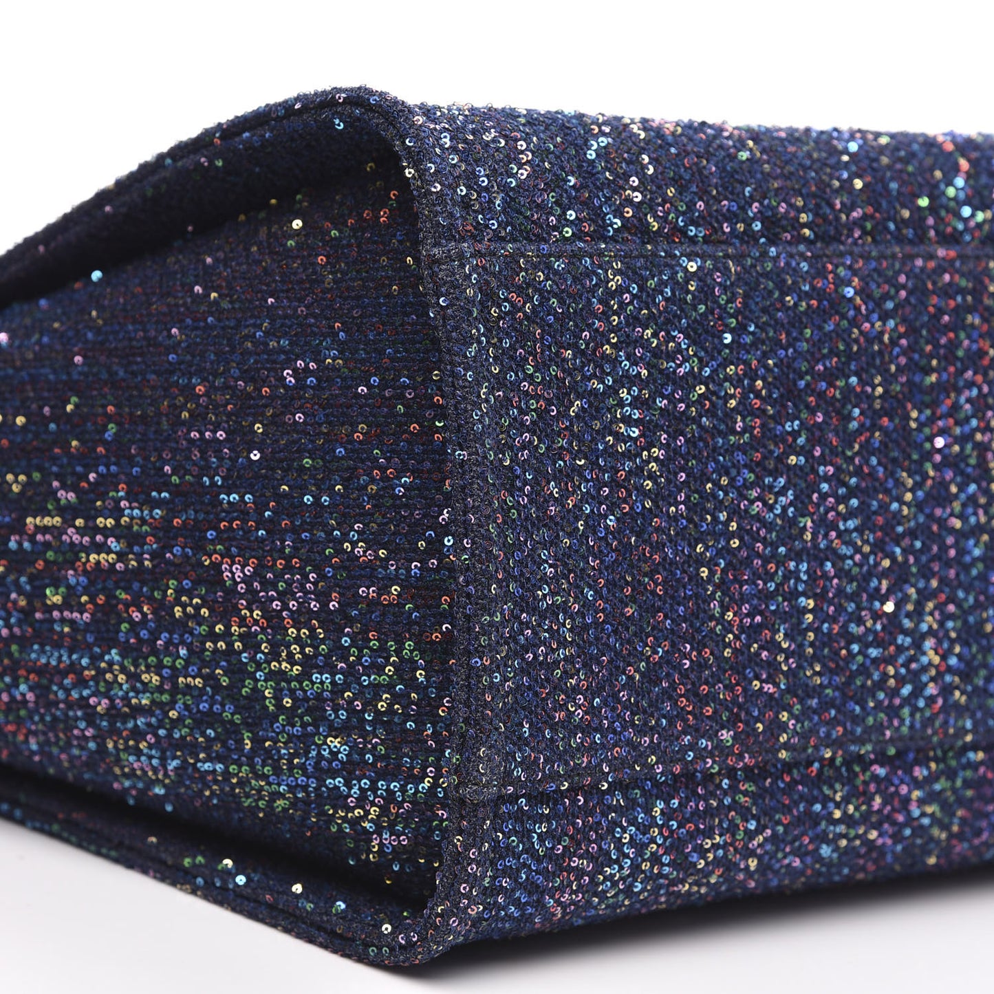 Viscose Sequins Medium Deauville Tote Navy