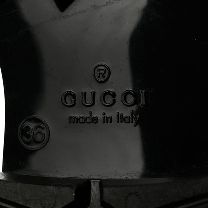 Gucci Rubber Monogram Rain Boots 36 Black 7 of 10