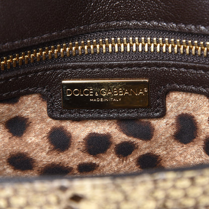 Dolce & Gabbana Python Large Miss Sicily Satchel Beige 6 of 11