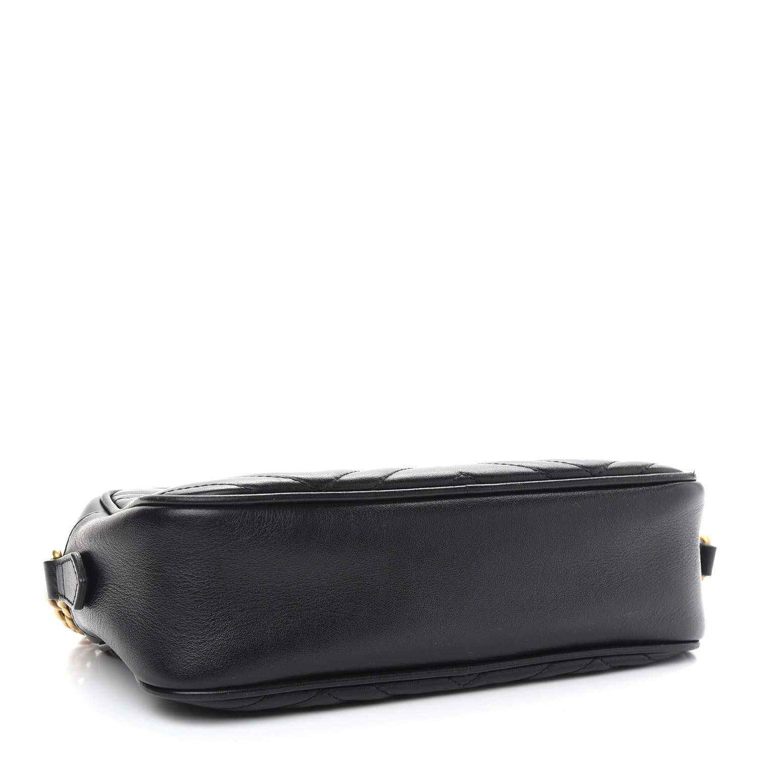 Gucci Calfskin Matelasse Small GG Marmont Chain Shoulder Bag Black 4 of 9