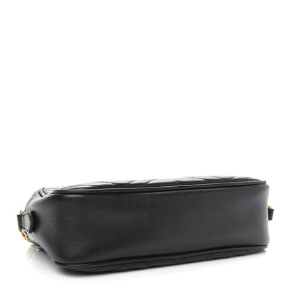 Gucci Calfskin Matelasse Small GG Marmont Chain Shoulder Bag Black 4 of 9