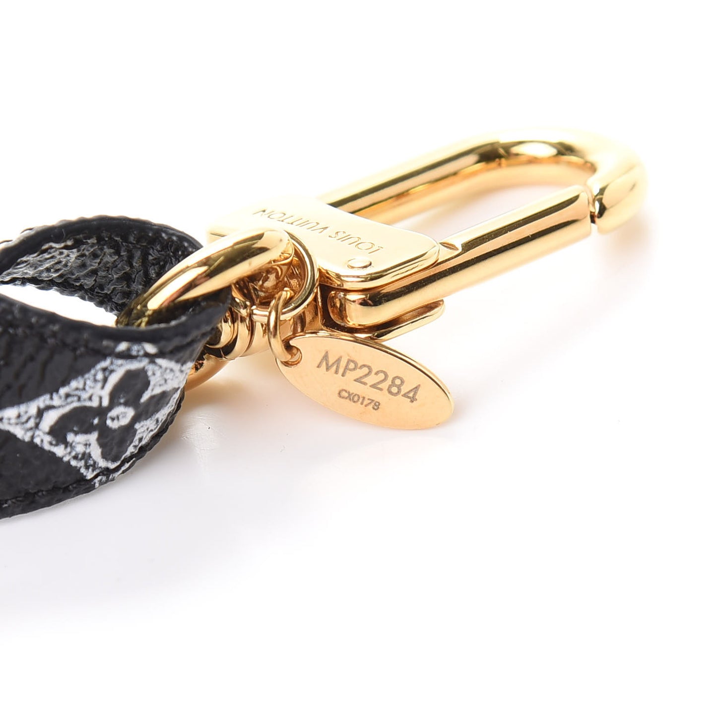 Catogram Flying Cat Bag Charm Key Holder Gold Black