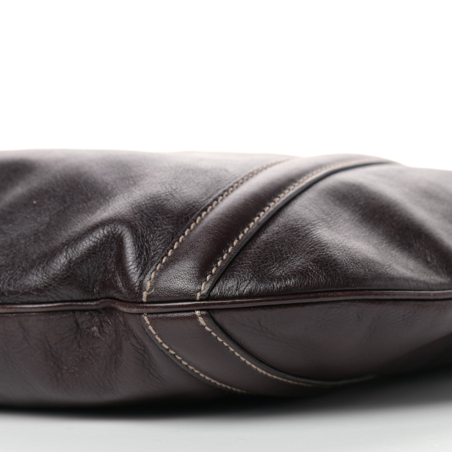 Calfskin Medium Britt Tote Dark Brown