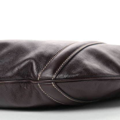 Gucci Calfskin Medium Britt Tote Dark Brown 8 of 10
