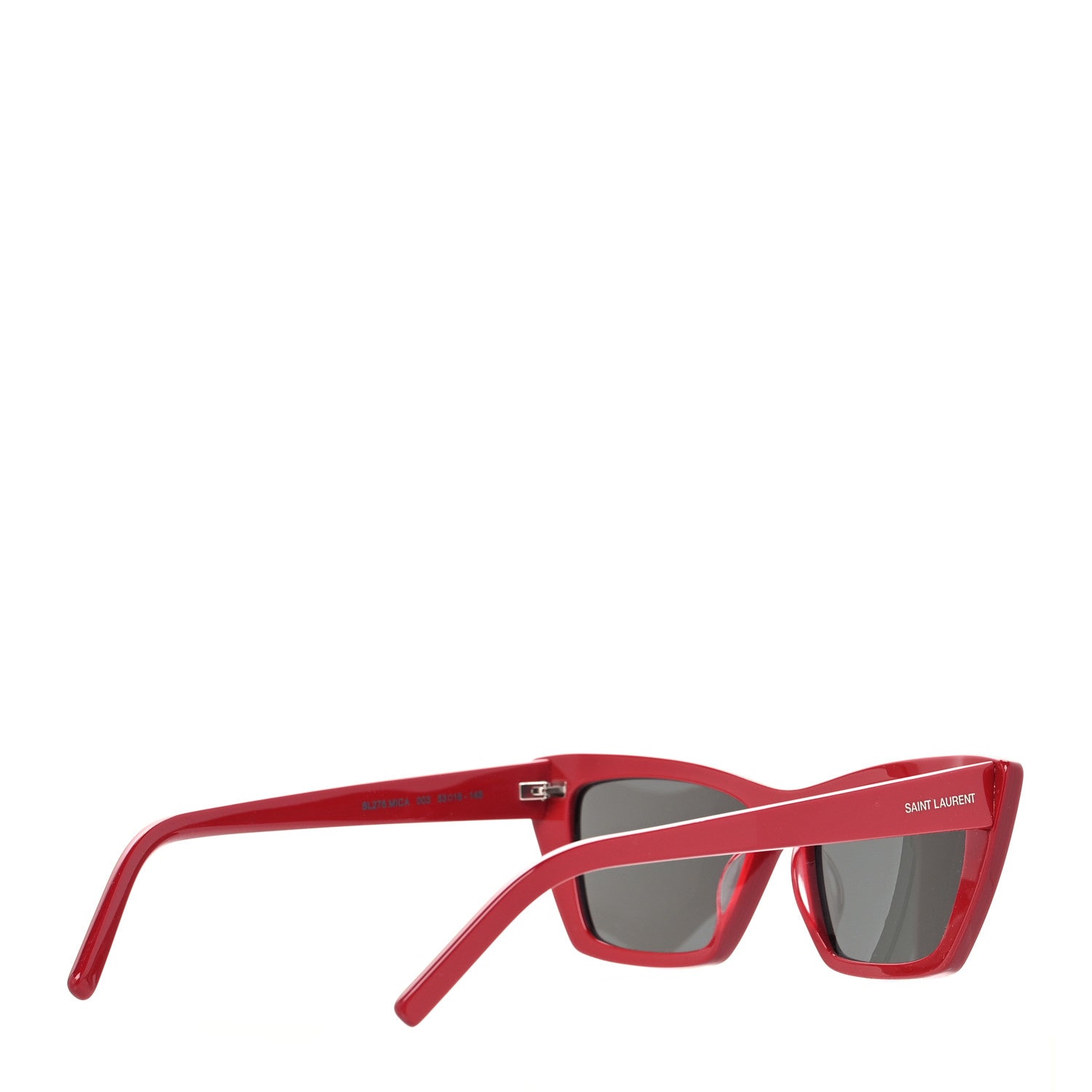 Saint Laurent Mica SL 276 Acetate Cat Eye Sunglasses Red 4 of 7