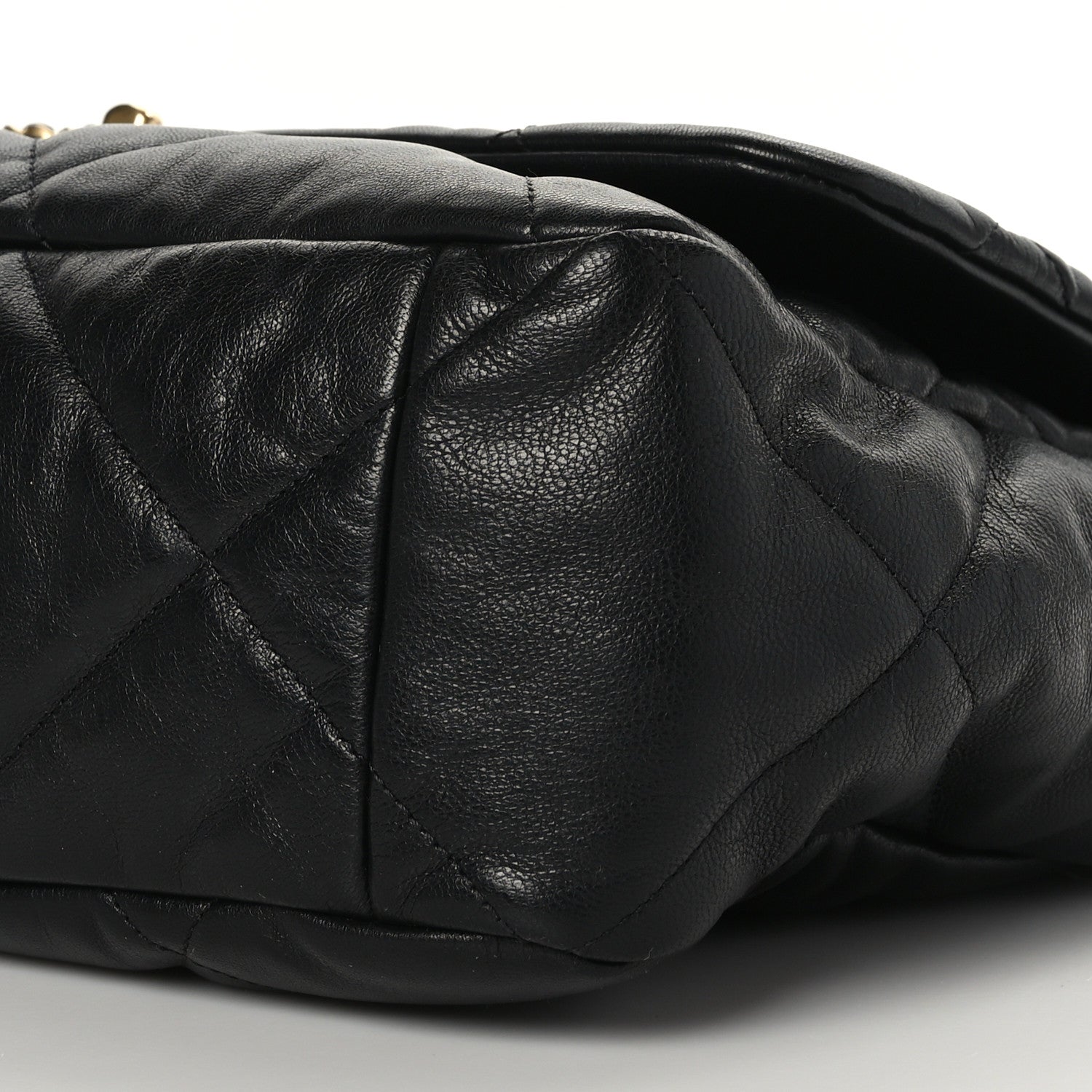 Chanel Goatskin Quilted Maxi Chanel 19 Flap Black 9 of 9
