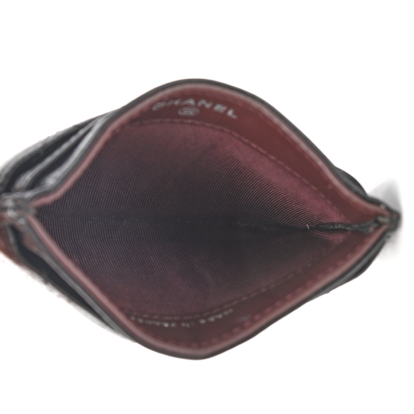 Caviar Quilted Card Holder Black