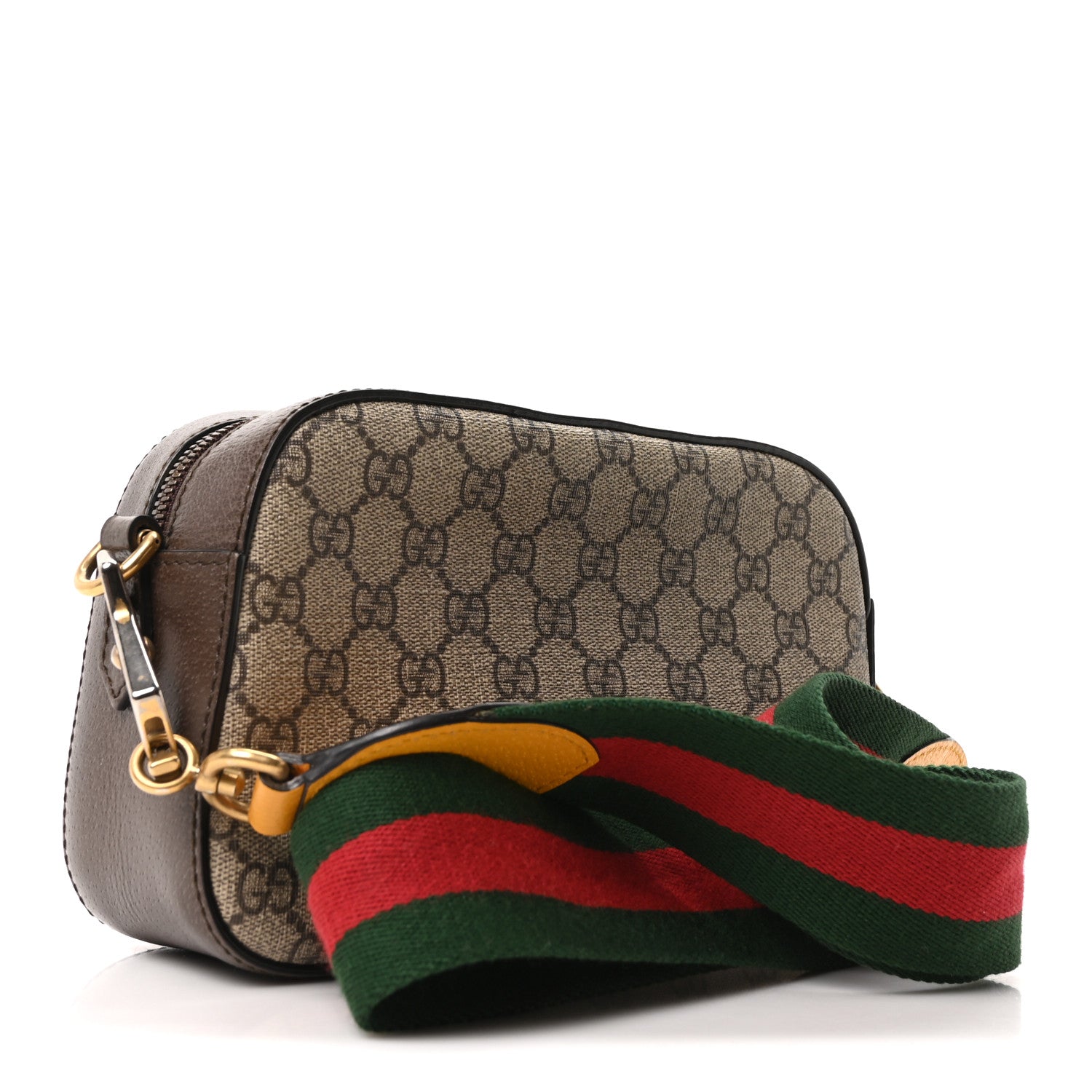 Gucci GG Supreme Monogram Web Neo Vintage Shoulder Bag Beige New Acero Crop 3 of 10