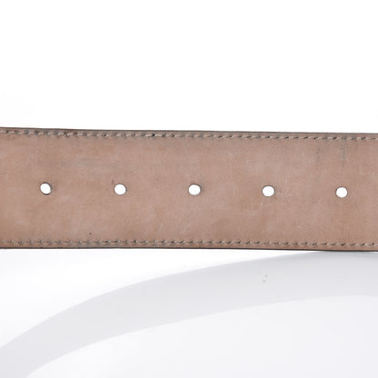 Gucci Nylon Textured Calfskin Double G Web 40mm Belt 75 30 Green Red Dark Cocoa 6 of 7