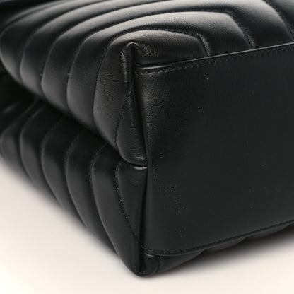 Saint Laurent Calfskin Y Quilted Monogram Monochrome Medium Loulou Chain Satchel Black 8 of 10