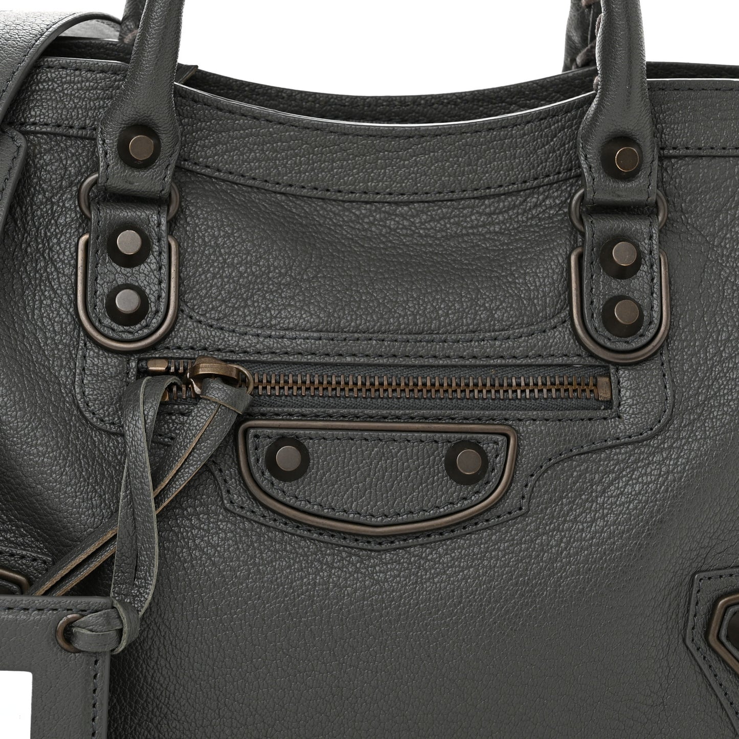 Chevre Classic Hardware Metallic Edge S City Gris Fossile