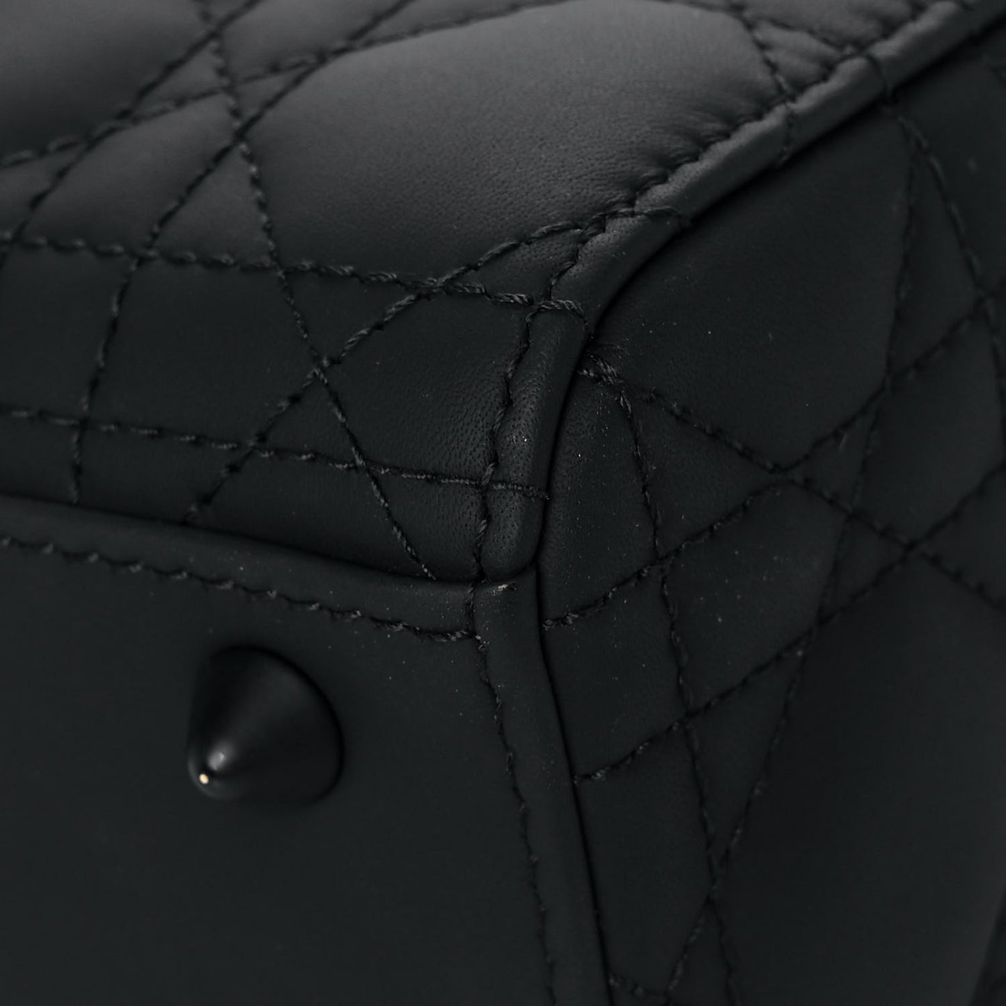 Ultra Matte Calfskin Cannage Small My ABCDior Lady Dior Black
