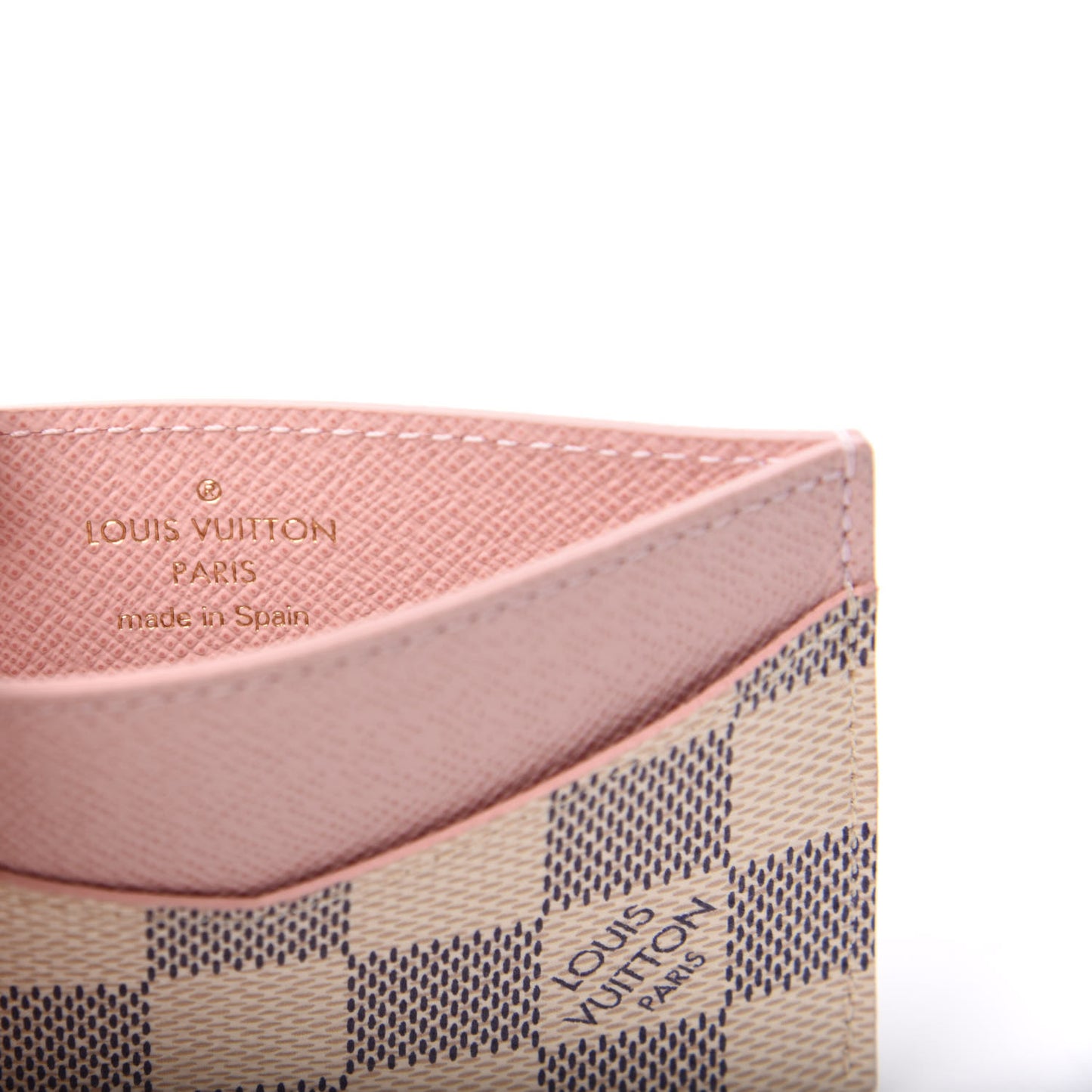 Damier Azur Daily Card Holder Rose Ballerine