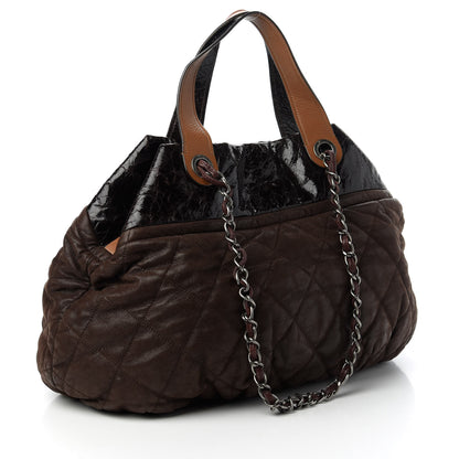 Chanel Iridescent Calfskin Quilted Large In The Mix Tote Brown 3 of 12