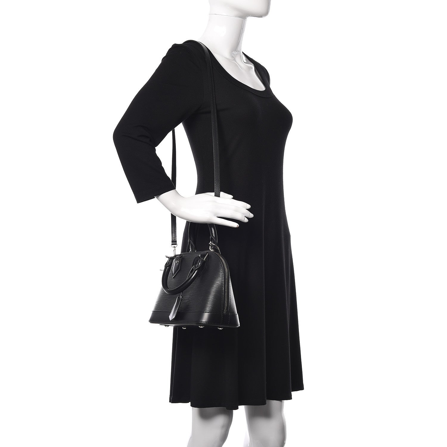 Louis Vuitton Epi Alma BB Black 2 of 9