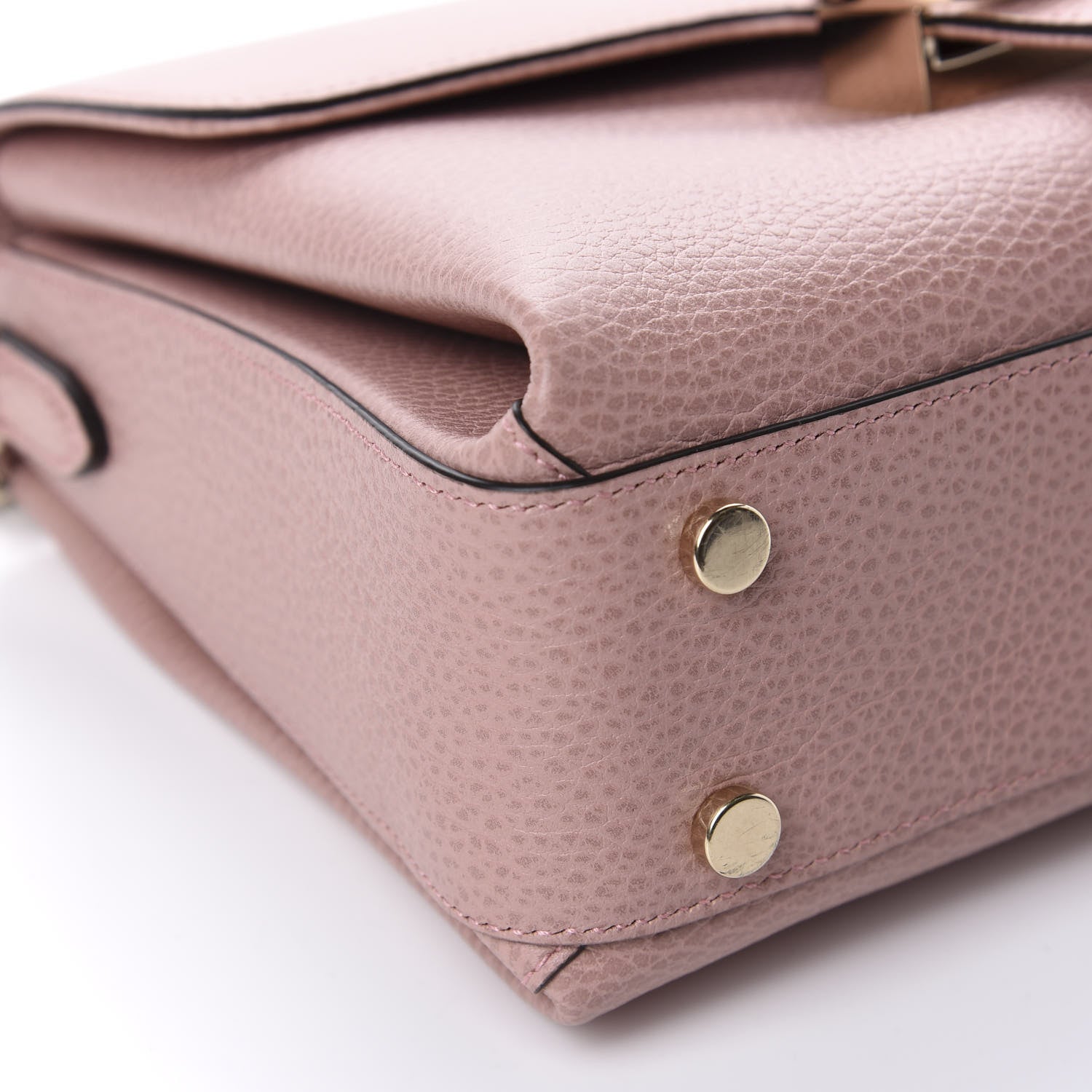 Gucci Dollar Calfskin Interlocking G Top Handle Shoulder Bag Soft Pink 6 of 10