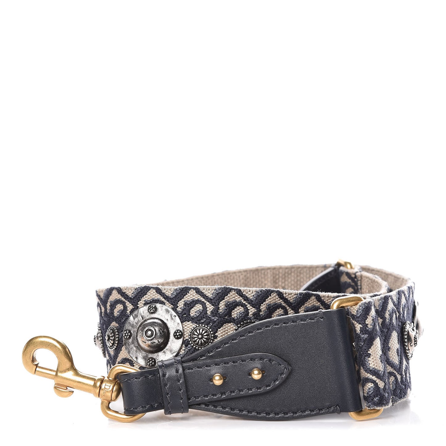 Oblique Studded Shoulder Strap Blue