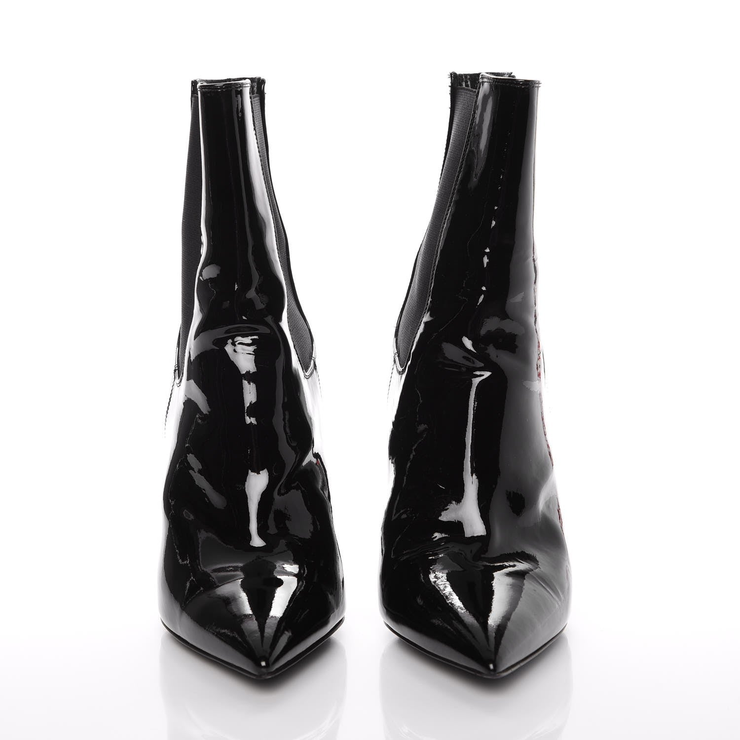 Saint Laurent Patent Opyum Booties 38 Black 2 of 12