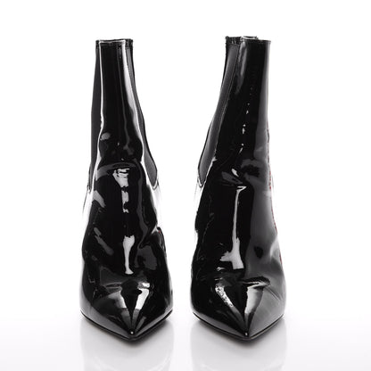 Saint Laurent Patent Opyum Booties 38 Black 2 of 12