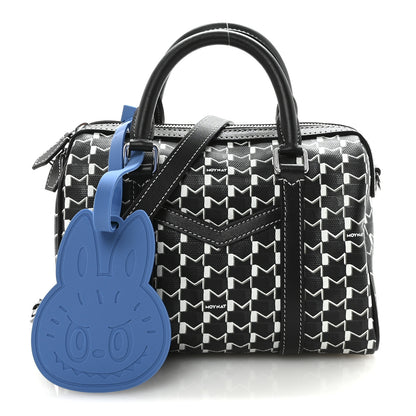 Moynat X KASING LUNG Calfskin Canvas M Labubu Boston Bag Black Multicolor 1 of 9