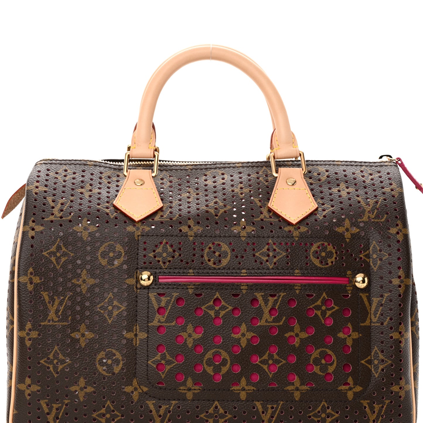 Monogram Perforated Speedy 30 Fuchsia