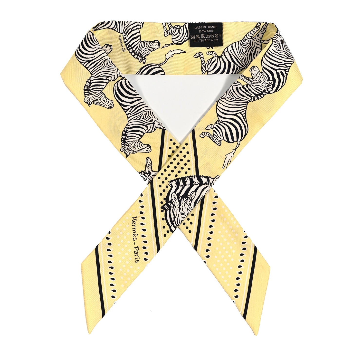 Silk Les Zebres Twilly Jaune Soufre Black