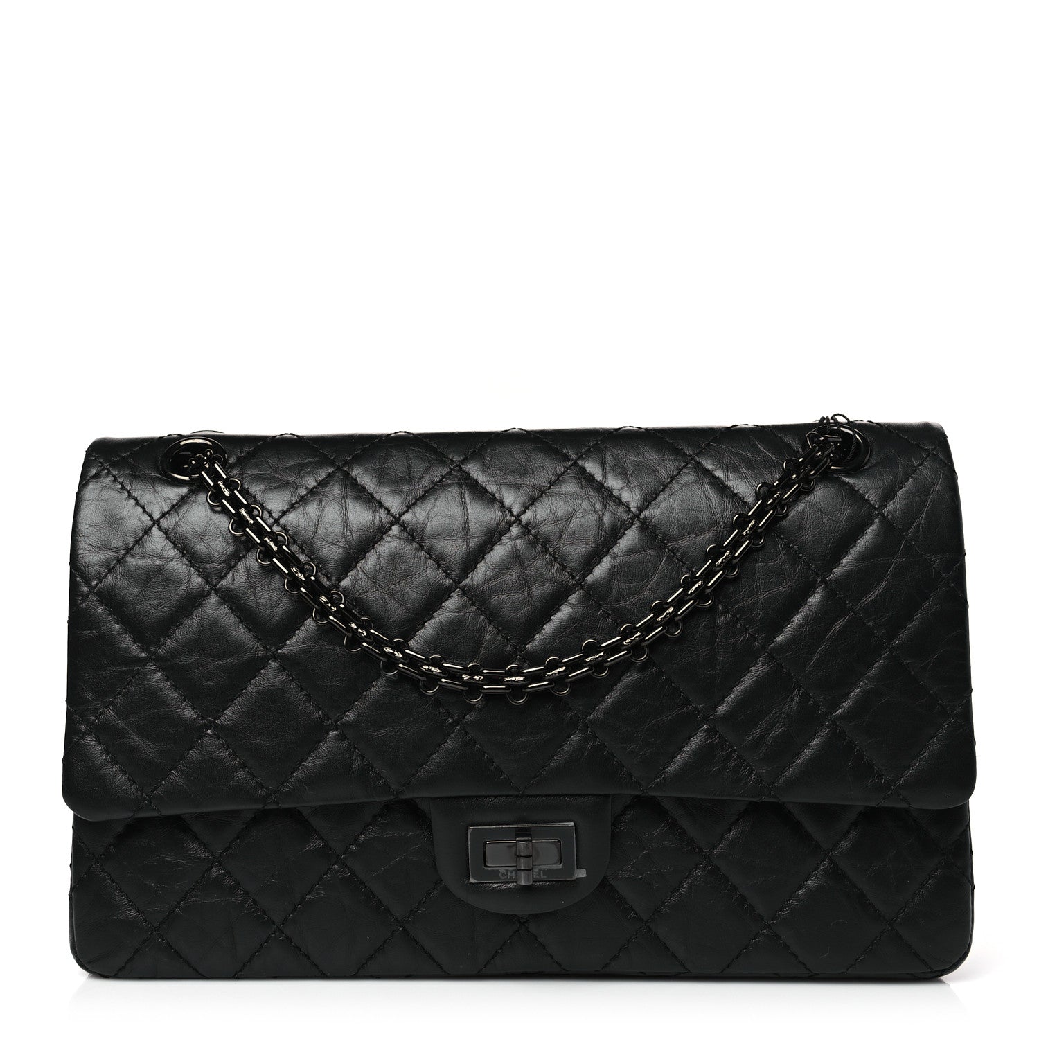 Chanel Aged Calfskin Quilted 2.55 Reissue 226 Flap So Black 1 of 8