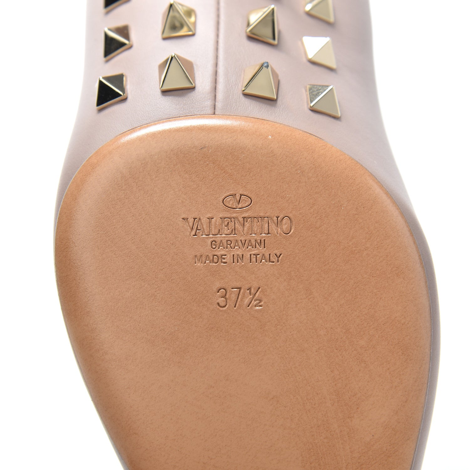 Valentino Garavani Nappa Rockstud Jaw Stud Pumps 37.5 Poudre 6 of 11